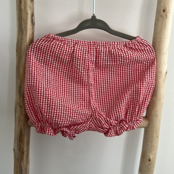 Red Gingham Dress & Bloomers 12 months - Picture 4 of 6